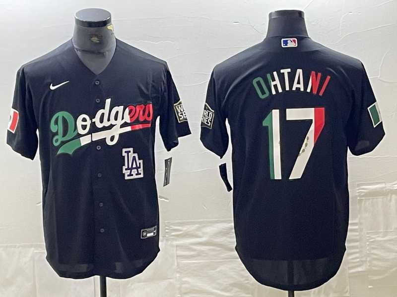 Men's Los Angeles Dodgers #17 Shohei Ohtani Mexico Black Cool Base Stitched Baseball Jersey,We sell and wholesale Men's Los Angeles Dodgers #17 Shohei Ohtani Mexico Black Cool Base Stitched Baseball Jersey on line form chian!